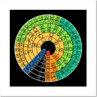 Gallifreyan Periodic Table of the Elements, v.2 (dark) Posters and Art